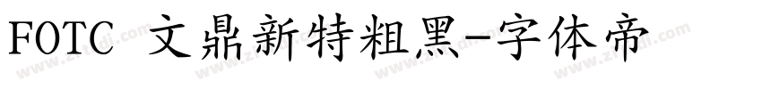 FOTC 文鼎新特粗黑字体转换